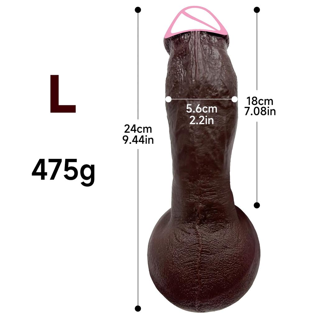 Soft Skin Realistic Thick Dildo 3 Sizes Silicone Big Penis Anal Plug 18+ Sex Toy for Men Women Gay
