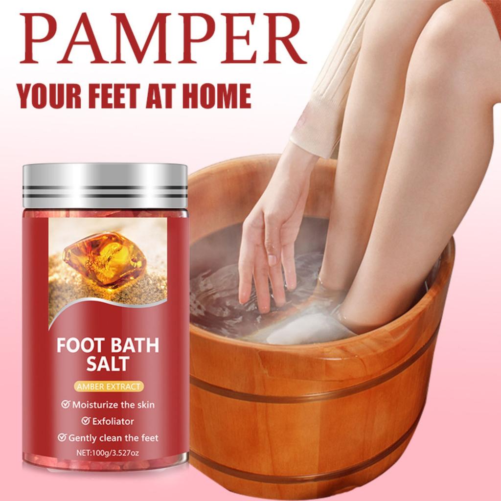 Sea Foot Bath Transparent Bath Exfoliating Rub Mud Scrub Massage Foot Bath 100g