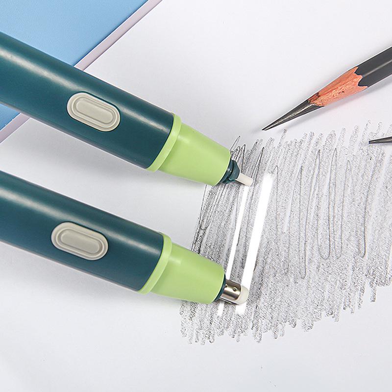 Grüner Bambus Wiederaufladbarer Elektrischer Radierstift mit Dicken & Dünnen Minen für Kunststudenten