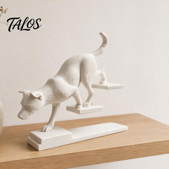 Talos 3D Printed Cat Dog Figurine, Stair Animal Sculpture, Cat/Dog Shape Stepping Artistic Desktop Ornament Gift