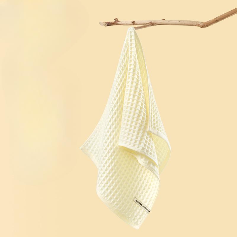 Antibacterial Pure Cotton Towel Bath Towel Waffle with Suspended Rope Gauze Three-piece Set of Cotton Bath Towel Absorb Water