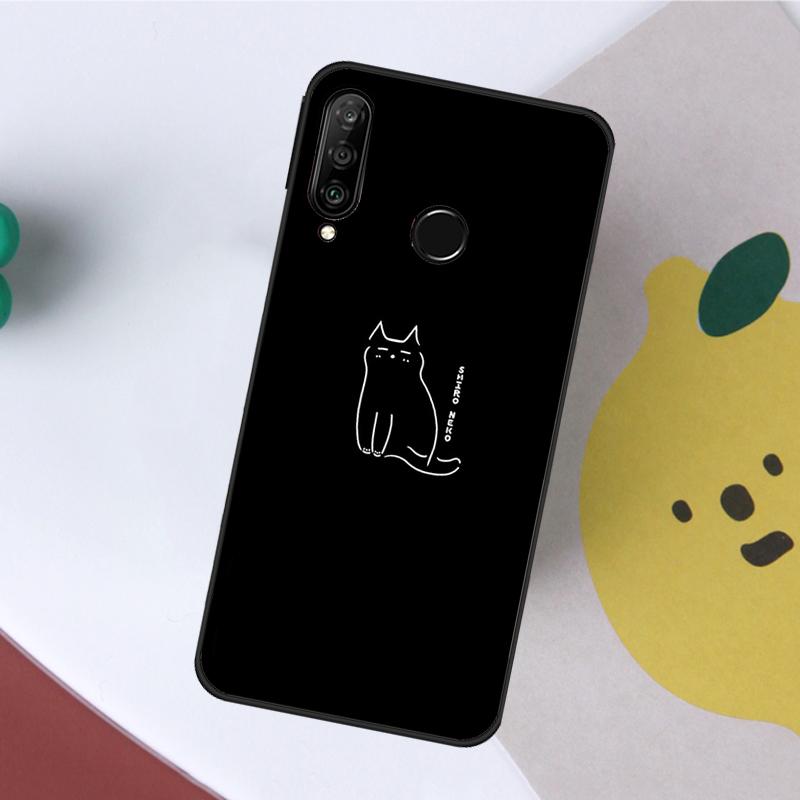 Minimalist Cats For Huawei Nova 7i 8i 11i 12i 12s Y73 Y70 Y90 Y60 Y72 Y61 Y91 9 10 SE P40 Lite P30 Pro Case