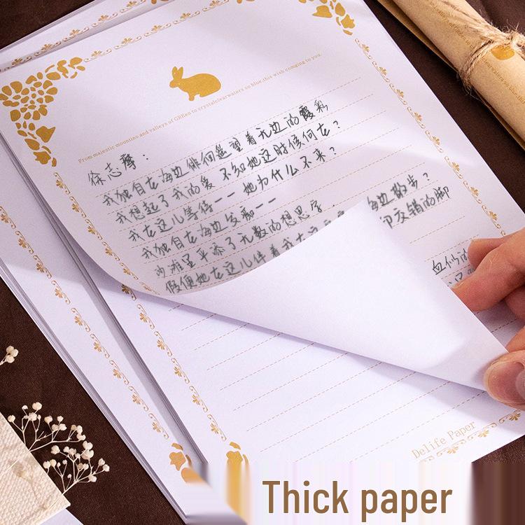 Vintage-Style Thick Kraft Paper Envelopes & Letter Set for Handwritten Notes & Birthday Cards