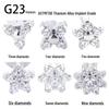G23 Titanium Alloy Zirconia Flower Stud Earrings, ASTM F136 Implant Grade Body Piercing Jewelry