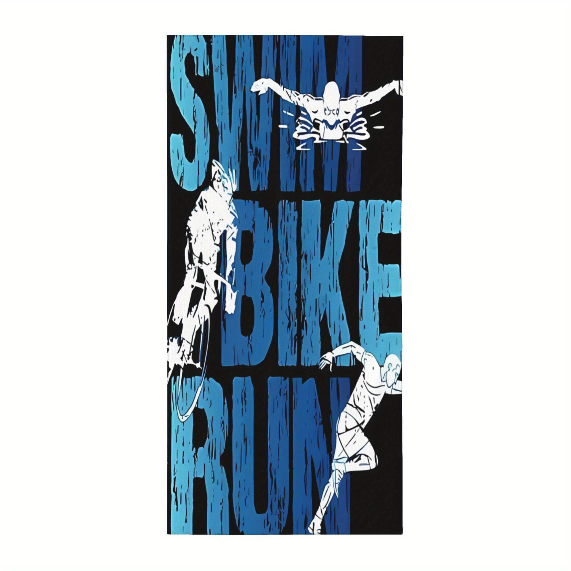 

1PC Triathlon Swim Bike Run Beach Towel Quick-Dry Polyester Travel Towel Lightweight Soft Swim Towel For Camping Surfing Beach E W30*H60(CM)