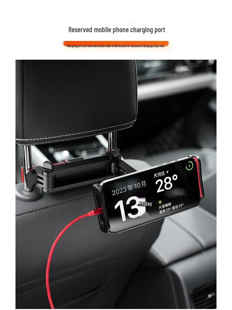 Retractable Rear Seat Car Tablet and Phone Holder