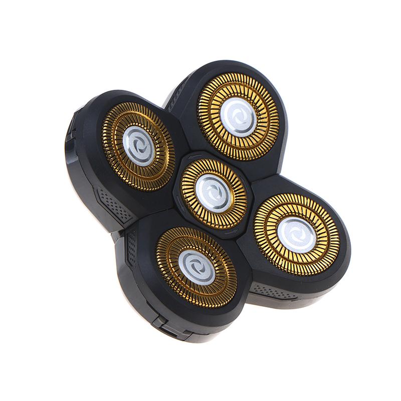 1Pcs 5 Heads Electric Shaver Replacement Heads 5 Floating Blade Head For Bald Head Shaver Compatible With Most 5 Blade Shavers