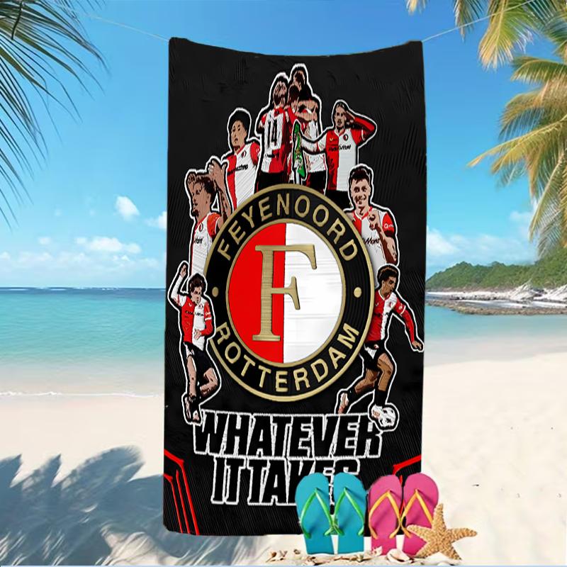 Beach Towel with Feyenoord Rotterdam logo Pattern - soft,absorbent,machine washable Lightweight&Modern,swimming,Travel Essentials