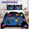 3pcs Duvet Cover Set (1*Duvet Cover + 2*Pillowcase, Without Core), Among Us Print Soft All‑Season Bedding Set, Home Bedroom Decor Gift