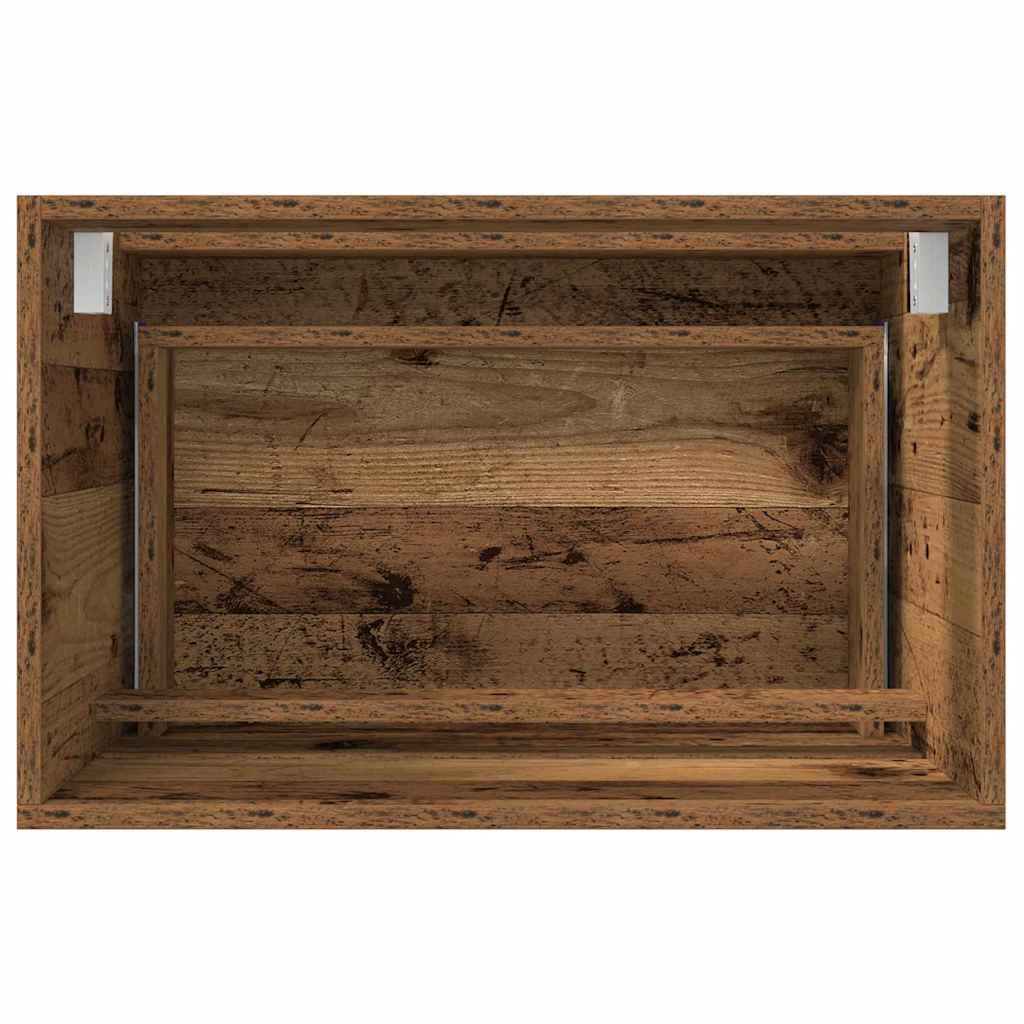 Bathroom Furniture Set 2 Pcs Reclaimed Wood Particleboard and Metal