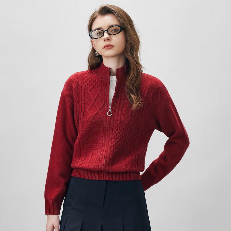 Women's Thick Wool Zipper Cardigan Sweater