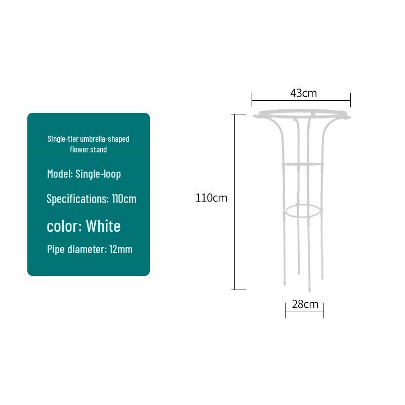 

Umbrella-Shaped Iron Rose & Clematis Climbing Frame for Balcony & Outdoor Use