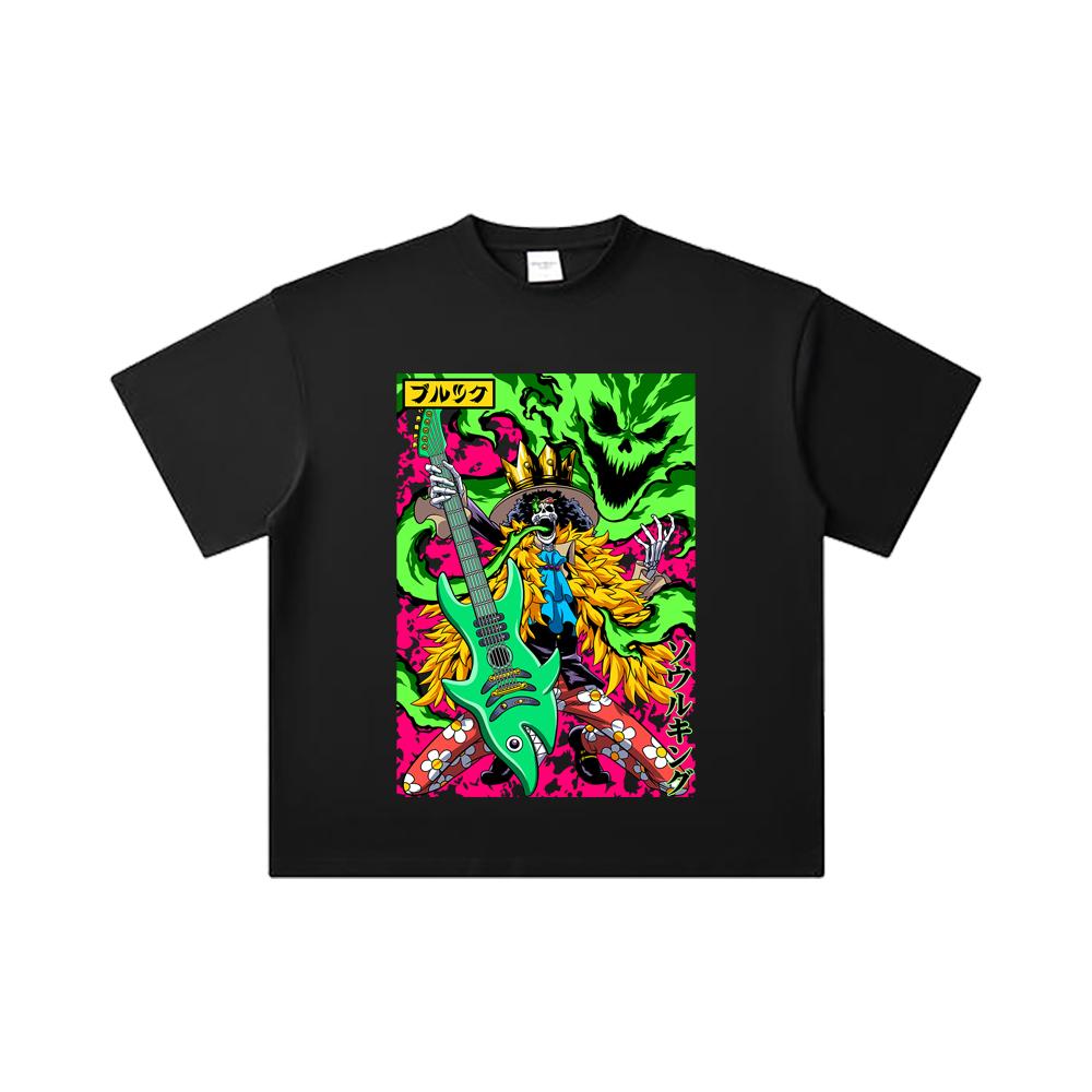 260 GSM Double Yarn 32 Count 100% Cotton One Piece V69 Brook Print Unisex Heavy Cotton T Shirt