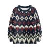 Maglione da Donna Casual a Manica Lunga con Scollo e Stampa Natalizia per le Feste