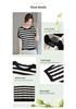 Stylish Summer Knit Striped Short-Sleeve T-shirt for Mom - Loose Fit, Round Neck, Ice Silk, Middle-Aged & Elderly Women