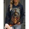 Women's Autumn and Winter 3D Printed Hooded Fashion Versatile Trend Breathable Casual Hoodies & Sweatshirts (women’s)