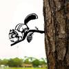 Metal Chipmunk Garden Stake Outdoor Yard Patio Decor Wall Sculpture