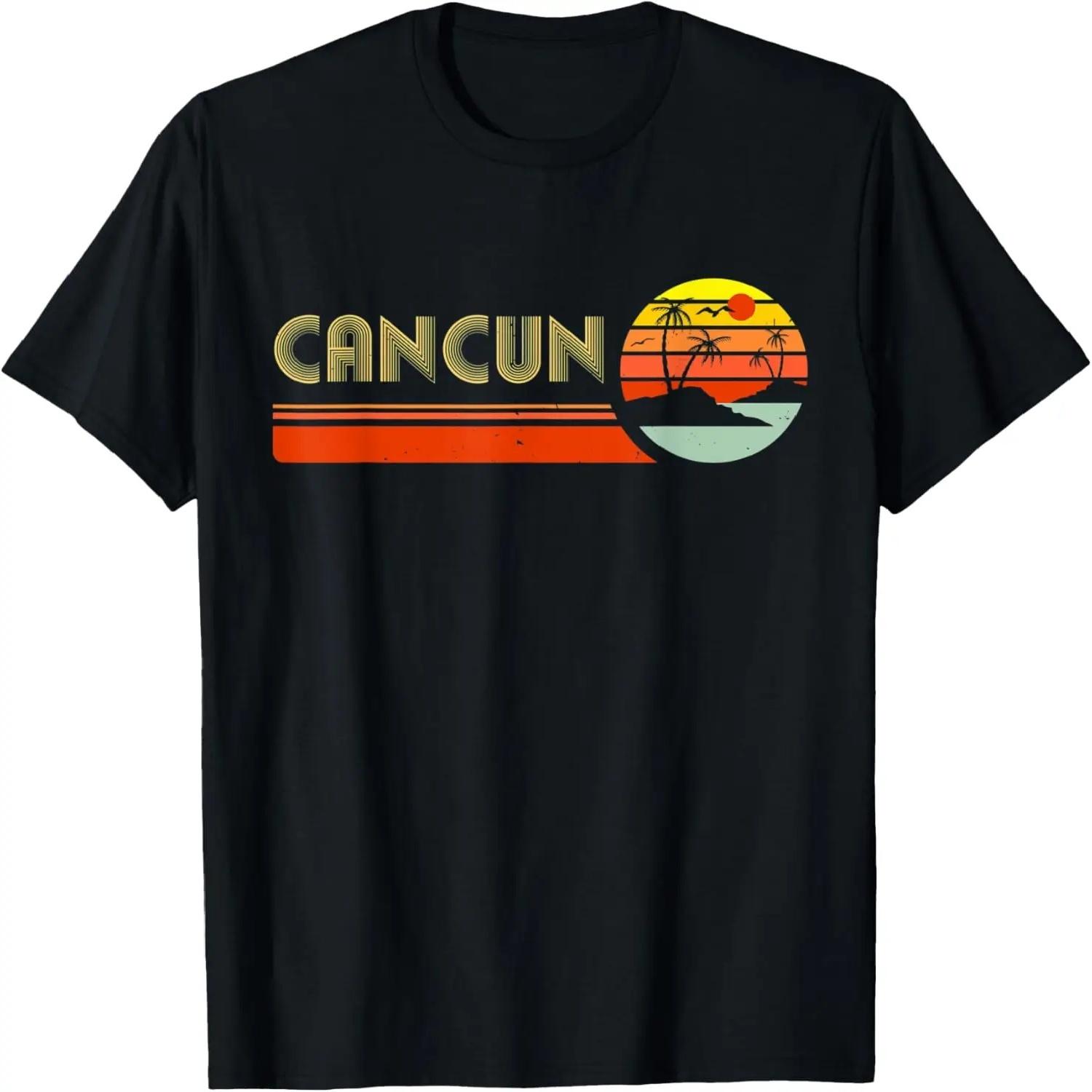 

Cancún Mexico - Mexican Beach Retro Sunset Vintage T-Shirt XXXXXL чорний