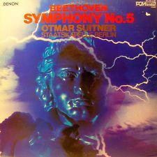 LP Record OTMAR SUITNER, STAATSKAPELLE BERLIN - Beethoven: Symphony No. 5 OF7013ND DENON 1981 Japan Obi Classical Used