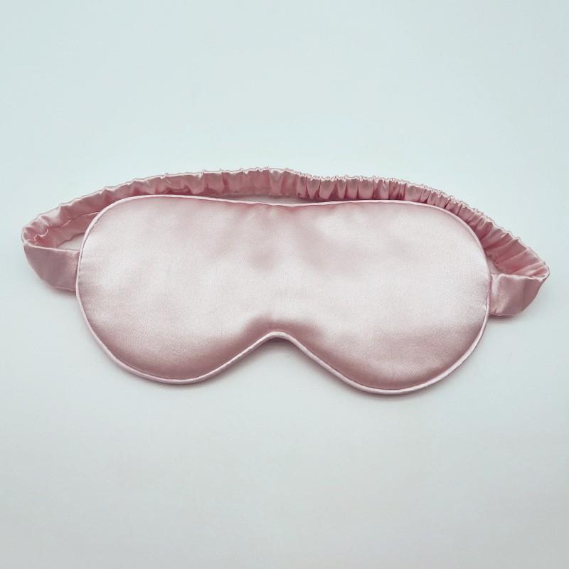Silk Sleep Eye Mask Dark Room Rest Breathable Light-Blocking Eyeshade In Pure Color Soft Mulberry Comfort Fit