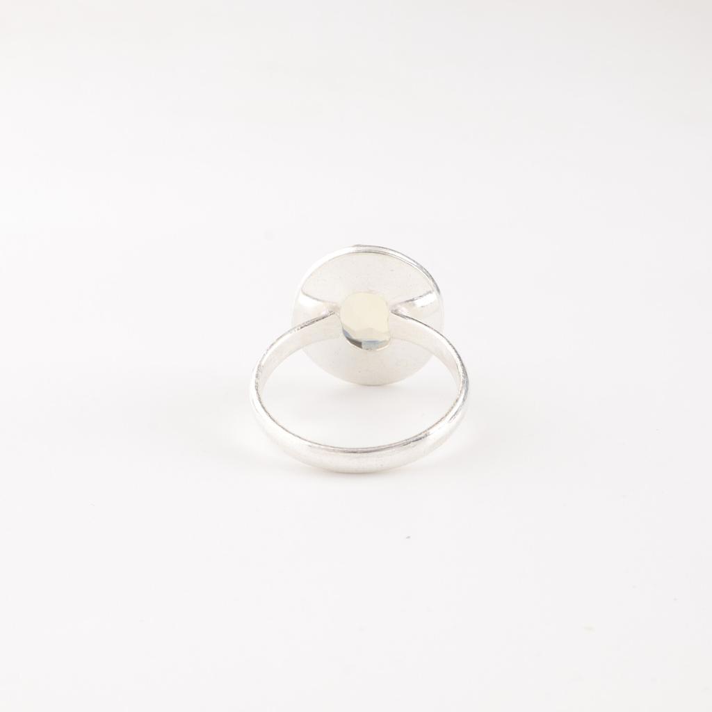 Melkeaktig Opal Edelsten 925 Sterlingsølv Smykker Håndlaget Ring For Kvinners Gave RR-62-18