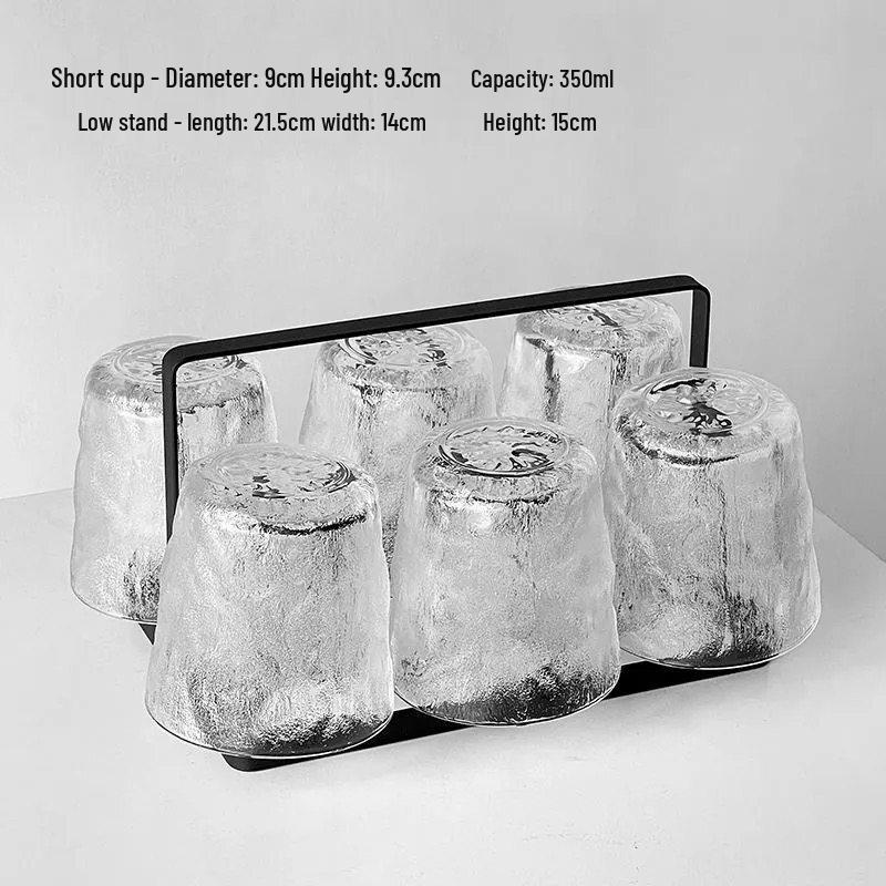 ZISIZ Glacier Pattern Glass Water Cup