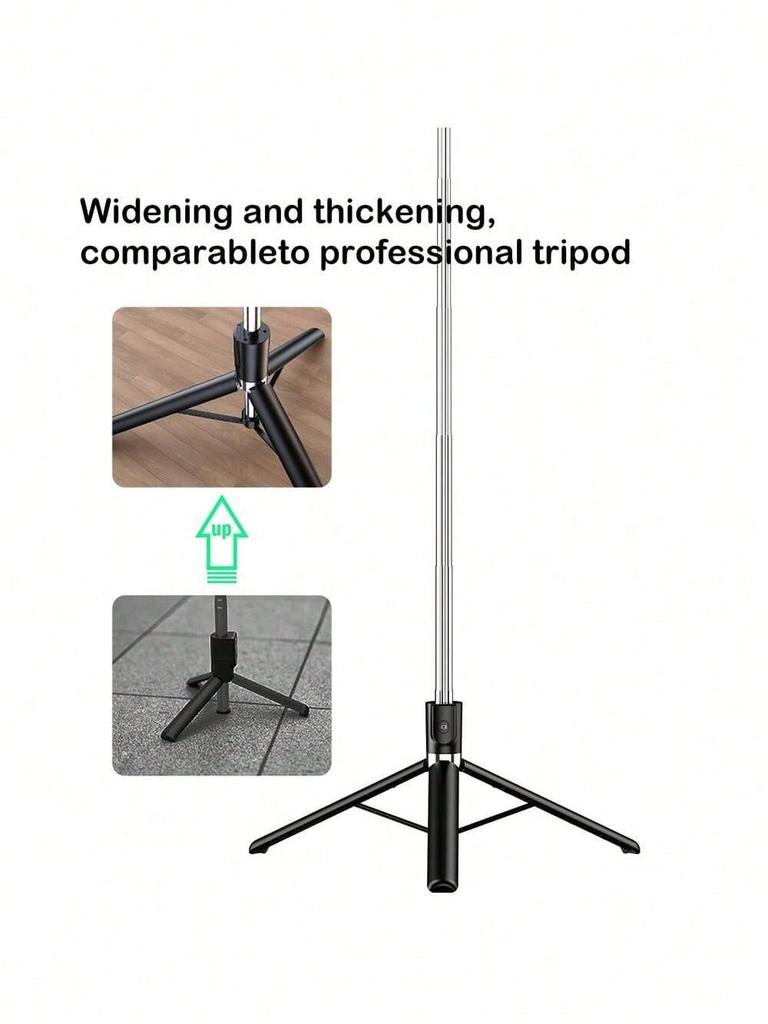 70'' Extendable Selfie Stick Tripod With Wireless Remote & Light – Portable Phone Stand For Smartphones And Cell Phones