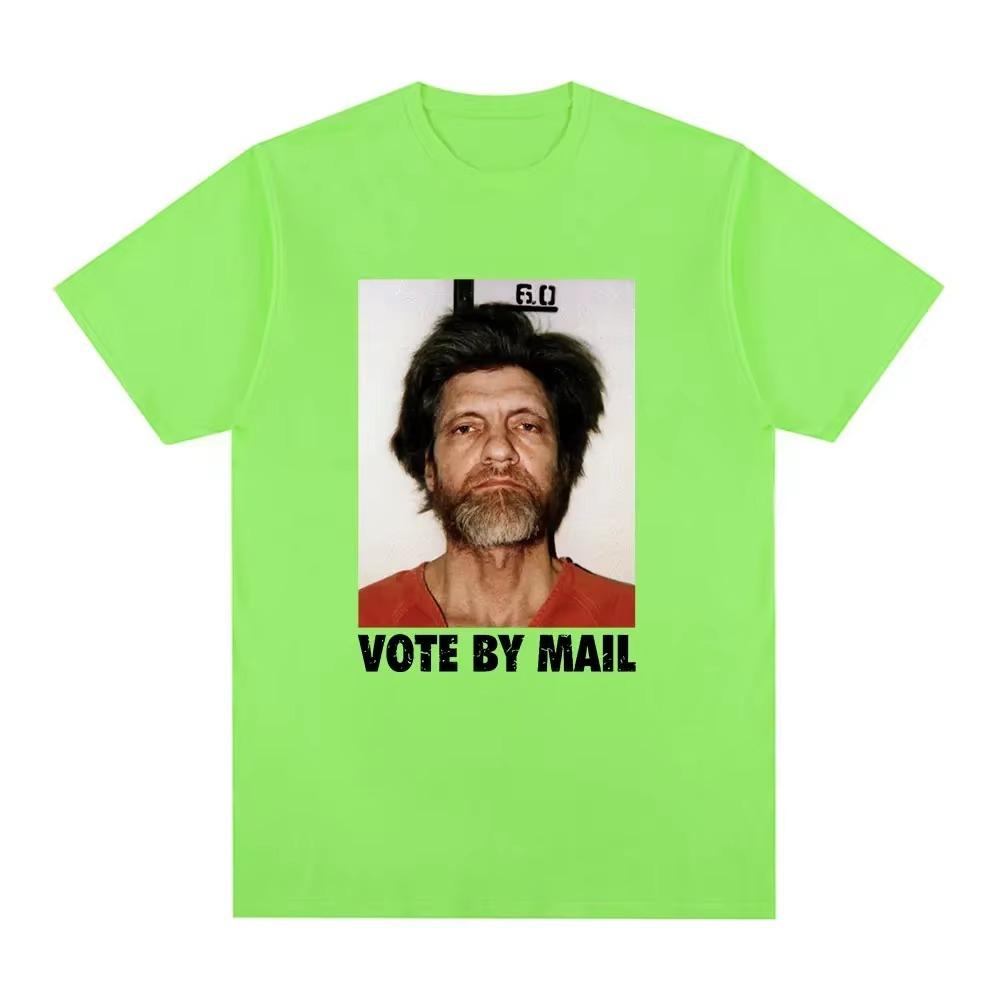 Vote By Mail Ted Kaczynski T Shirt Men Fashion Harajuku Graphic T-shirt Unisex High Quality Casual Vintage  Tee Shirt Tops