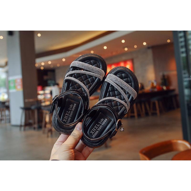 Girls' Sandals Soft-Sole Open-Toe Princess Shoes for Girls, Versatile Toddler & Youth Sandals Cute Girls Shoes