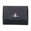 Frame Saturn Logo Pebbled Design Polyurethane Wallet Small Women Wallet Black 5115002MWS000D