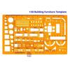 Template Measuring Ruler Circular Oval Ruler Durable K Resin Drawing Design Furniture Architect Template Drafting Ruler