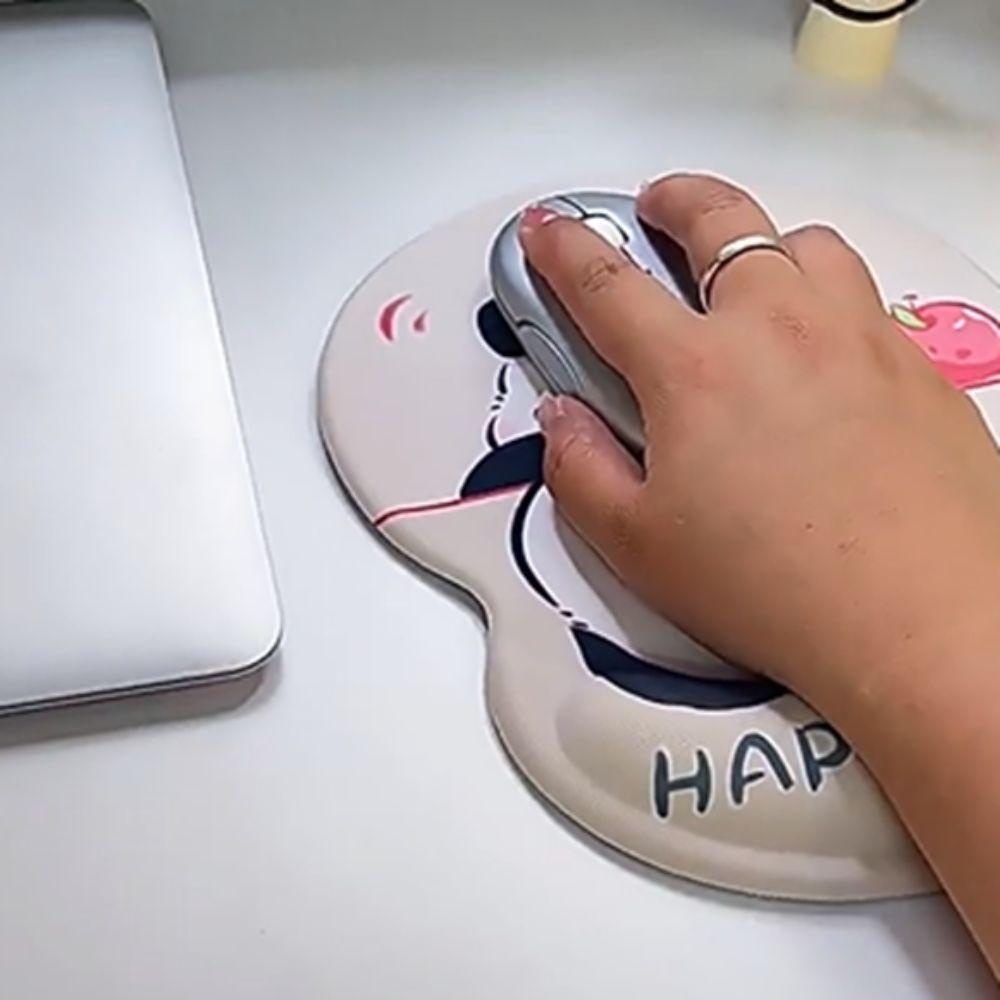 Hands Guard Panda Pattern Non-Slip Pad Wrist Rest Comfortable 3D Antiskid Mat Silicone Mouse Pad For Office Workers