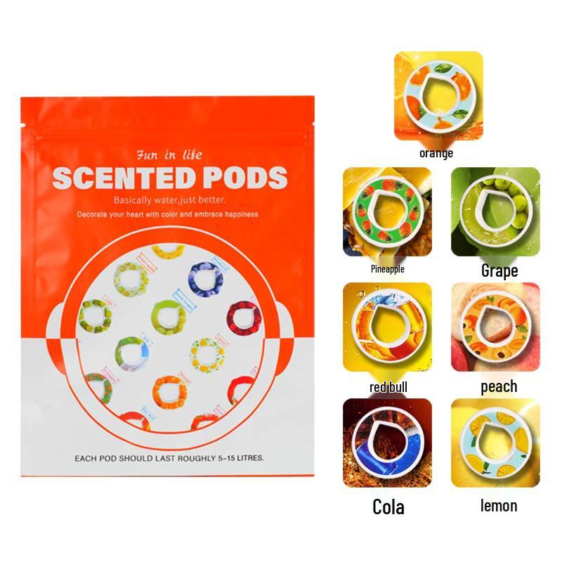 Sticlă de apă parfumată cu capsulă de aromă și inel aromatic - Cupă rezistentă la temperaturi înalte în stoc