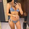 Printed With Skirt Halter Strappy Bikini Female Swimsuit Women Swimwear Three-pieces Bikini set Bather Bathing Suit Swim