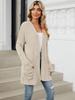 Autumn and Winter New Ladies Knitted Pockets Long-sleeved Casual Cardigan Jacket Long Cardigan Women Tops Kawaii Sweater