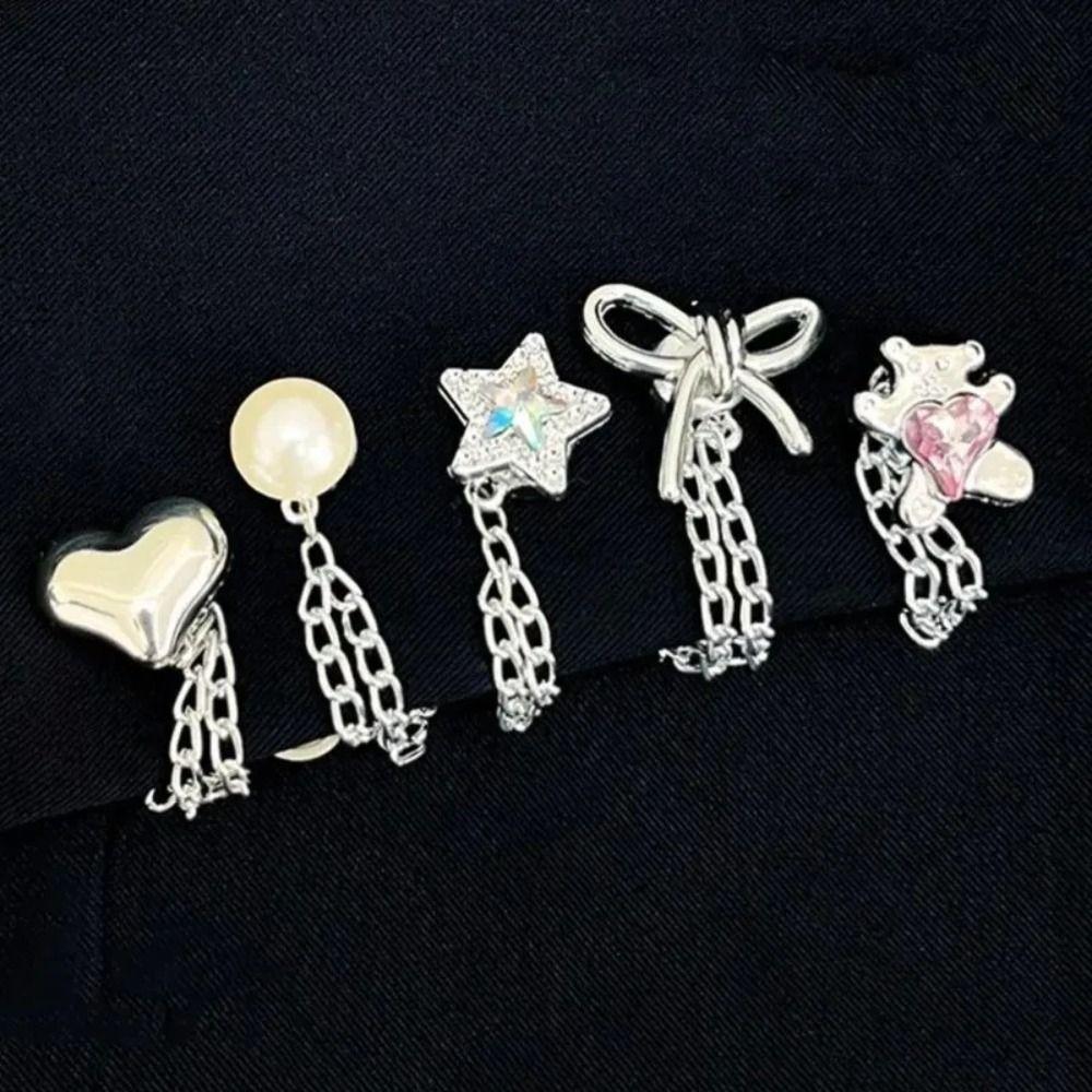 Zinc Zinc Alloy Magnetic Fixed Button Multi-Function Shorten Trouser Clip  Clothing Accessories