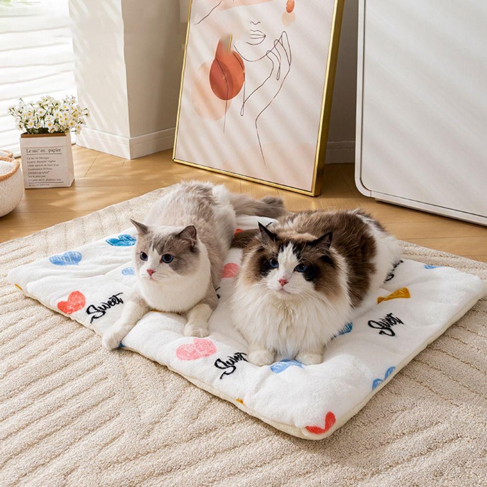 Thickened Cat Blanket Mat Warm Pet Nest Pad Cat Cushion Cat Sleeping Mat  for Four Seasons