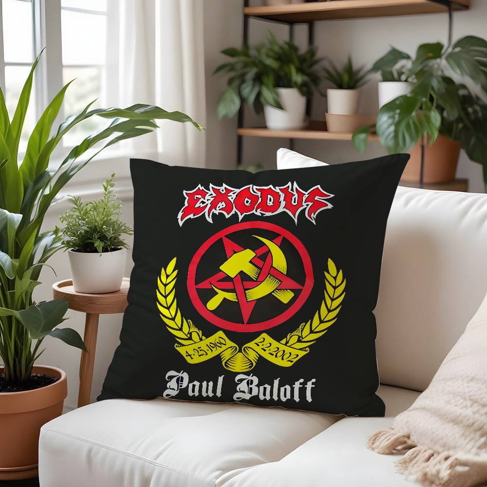 Rock Band-E-Exoduss Kissenbezug Plüschstoff Weich Kissenbezug Beidseitig bedruckt Kissenbezug Haushaltsgeschenke