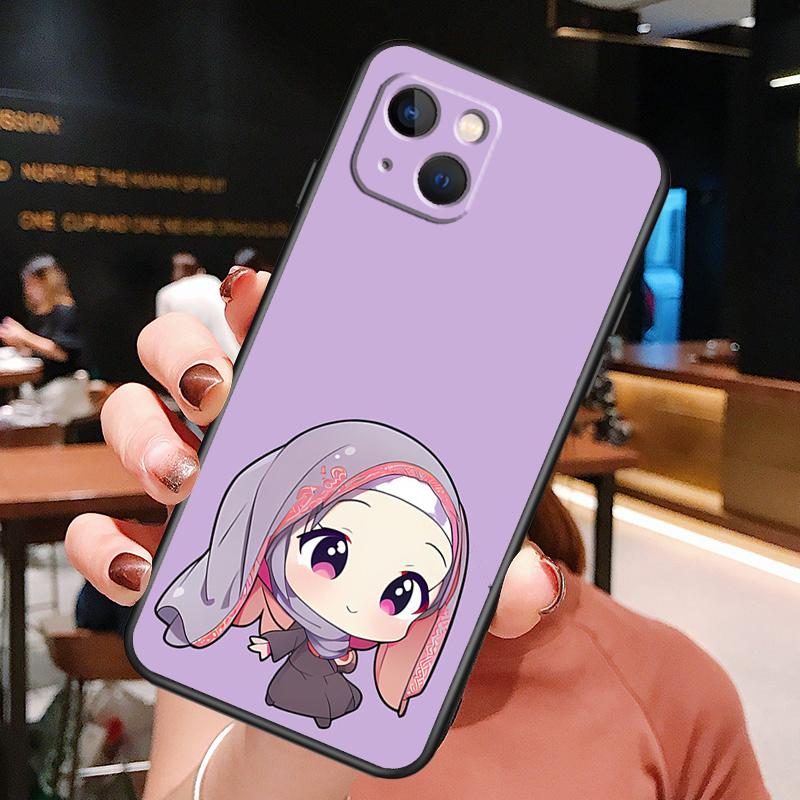 Muslim Arabic Hijab Girl Phone Case For iPhone 16 Pro Max 15 14 13 11 12 Pro Max Plus 12 13 Mini XR 16e Funda Cover