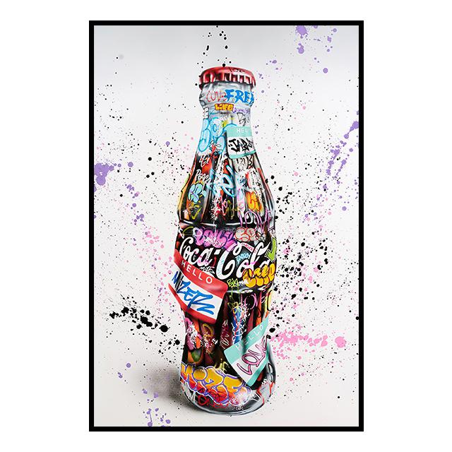 Obrázek zebry z láhve od sody Dekorace Nástěnná malba Graffiti Plakát Malba na plátně a Nástěnné umělecké tisky do obývacího pokoje pro moderní domácí dekoraci Bez rámu