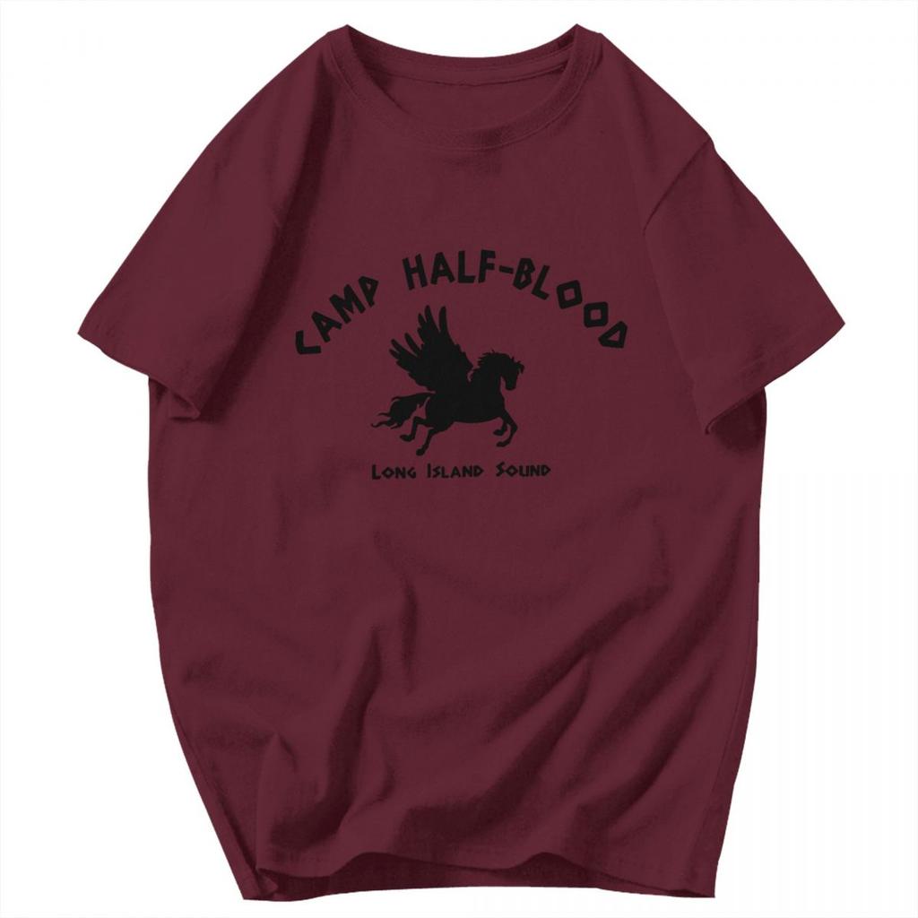 Men T Shirt Camp Half Blood Black Idea Y2K Graphic Oneck Unisex Clothes T Shirts