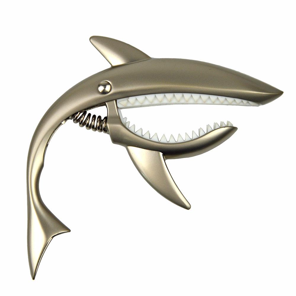 Personalized Shark Zinc Alloy Guitar & Ukulele Capo with Tuner