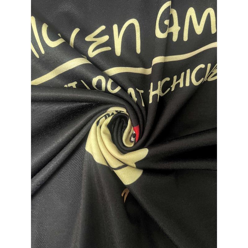 Europäische Größen Lustiges 'Schau Nicht Auf Das Huhn' Herren-T-Shirt - Lässiger Streetstyle, Stretch-Stoff, Rundhalsausschnitt, Sommer-T-Shirt