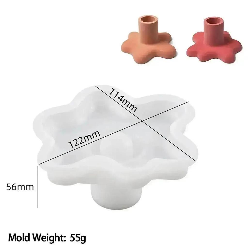 Long Candlestick Silicone Mold Aromatherapy Candlestick Plaster Mold Dripping Candlestick Epoxy Resin DIY Mold