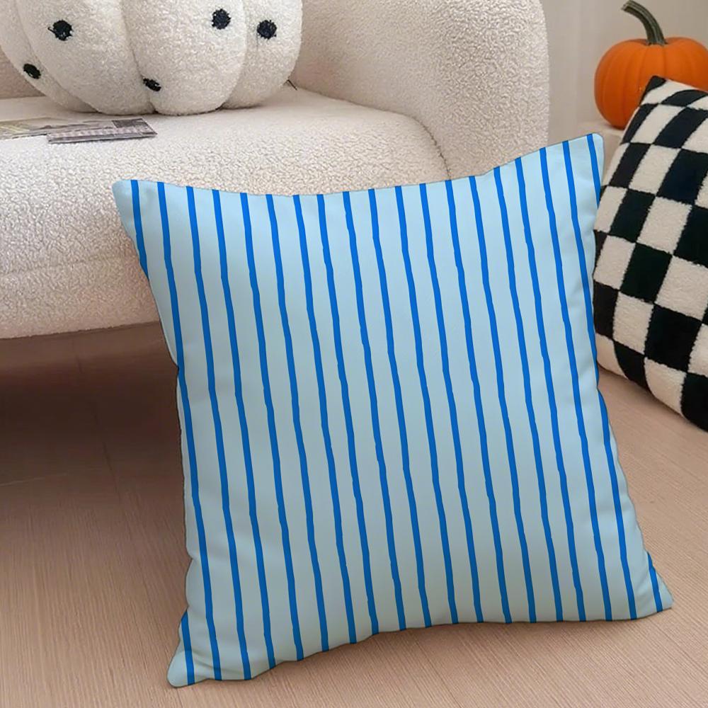 Vintage Stripes Pillow Classic Retro Cushion Cover Throw Pillow Cover Hidden Button Durable Polyester Chair Cushion