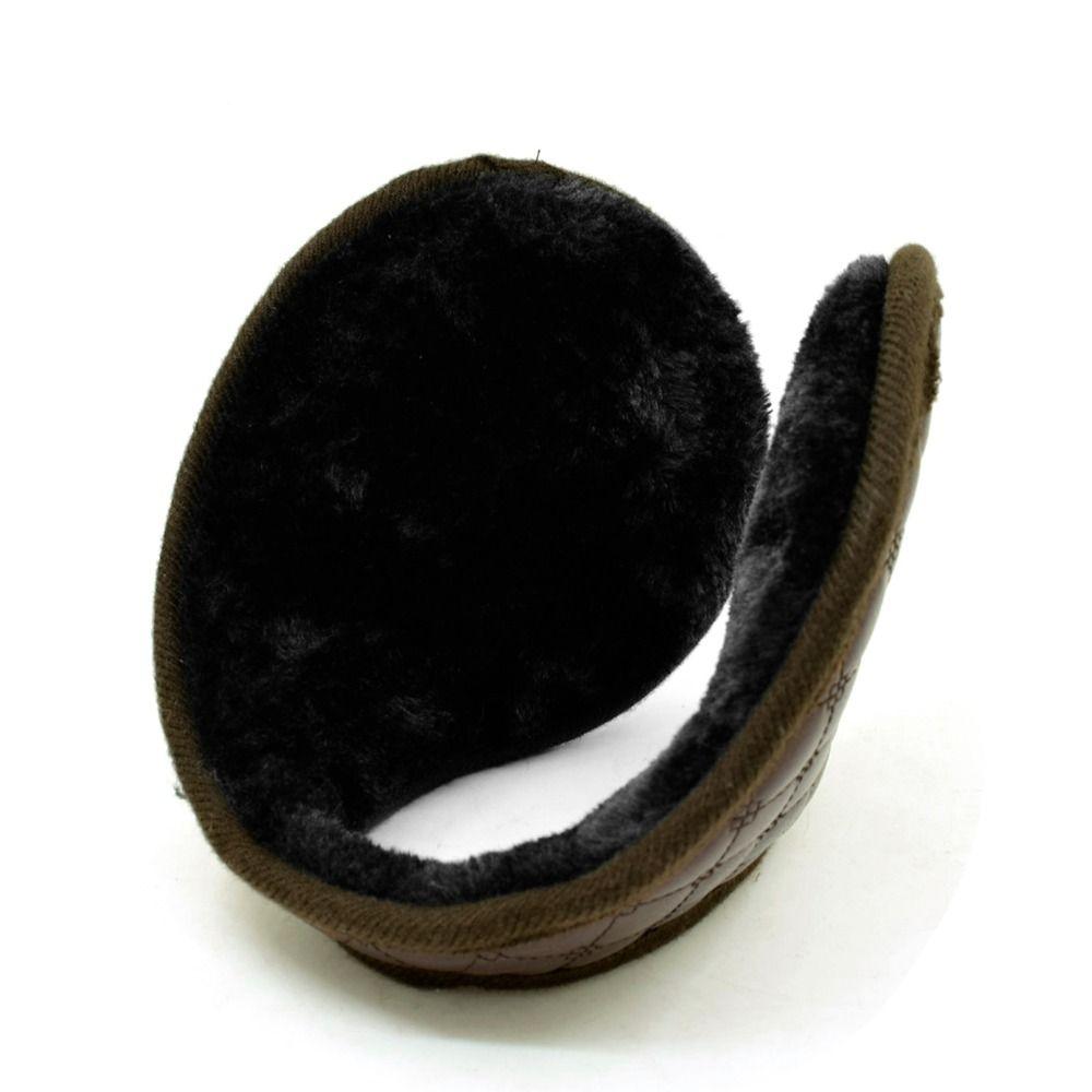 Keep Warmer Plaid Pure Color Blank Winter Ear Cover Plush Earmuffs Men Ear Cover Women Earmuffs