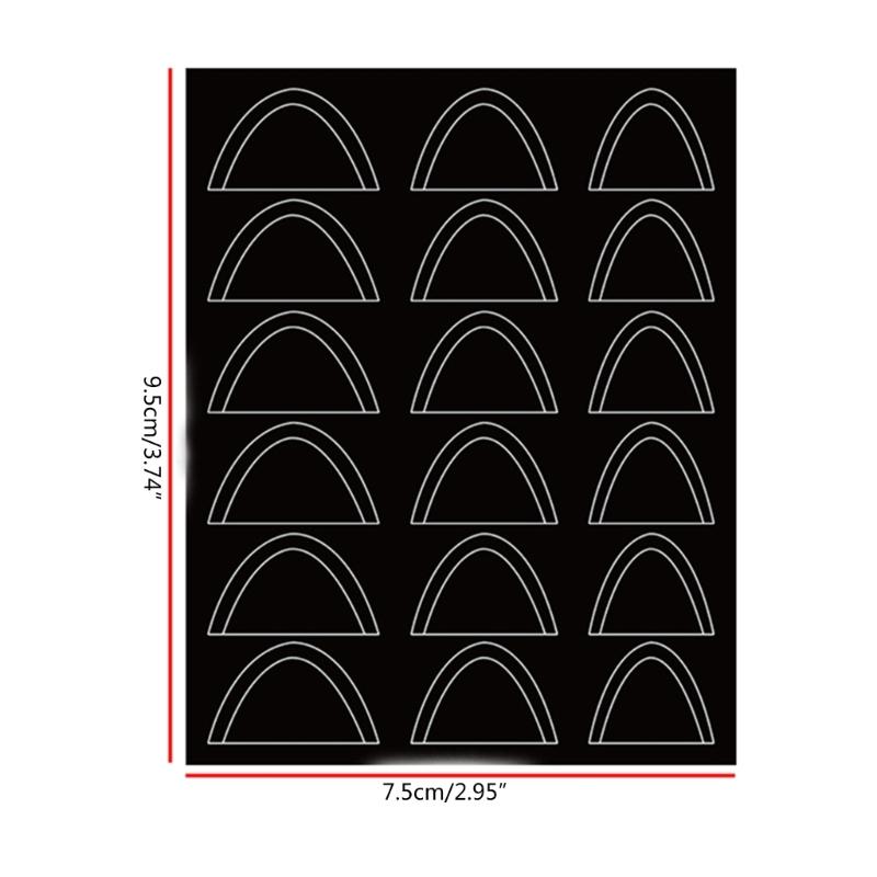 6 Designs French Manicure Strips Nail Art Stickers,Self-Adhesive Nail Tips Guides for DIY Nail Decoration Stencil Tools