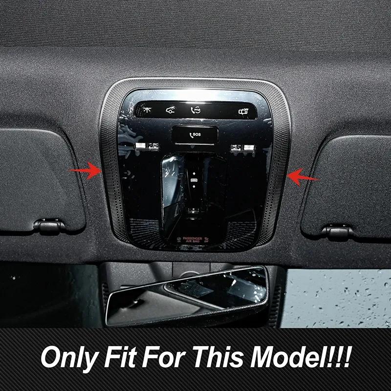 Car Front Reading Lamp Light Panel Frame Trim For Mercedes Benz E Class W214 2024 Interior Accessories Stainless Steel Stickers