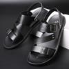 Big Size Men Sandals High Quality Cow Leather Sandals Summer Open Toe Beach Shoes for Men Casual Sports Sandals Sandalias Hombre