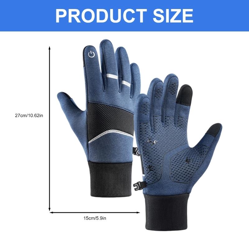 Cold Weather Warm Gloves Insulated Windproof Touchscreens Design Nonslip Palm For Cycling Skiing And Outdoor Activitiy